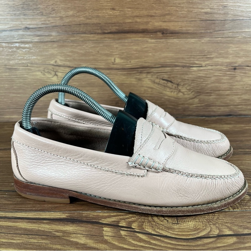 G.H. BASS WEEJUNS Pink Leather Slip-On Penny Loafer Flats Women’s Size 7.5 Shoes